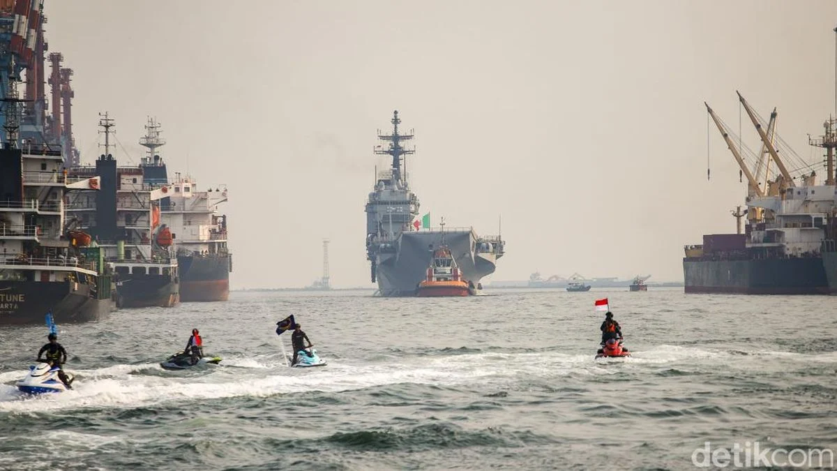Kapal Induk Pertama TNI AL ITS Giuseppe Garibaldi Tiba di Jakarta, Siap Bertransformasi Jadi KRI Sriwijaya